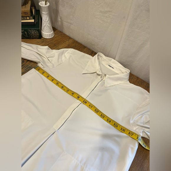 🤍MARCCAIN - White Stretch Shirt - Estimated Size M - Picture 4 of 12